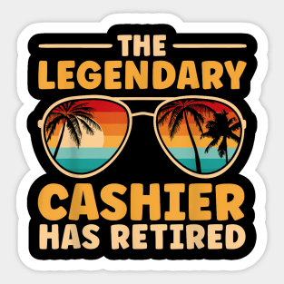 Retired Cashier Retirement Sticker